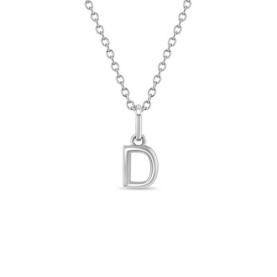 Girls' Tiny Initial Letter Sterling Silver Necklace - In Season Jewelry