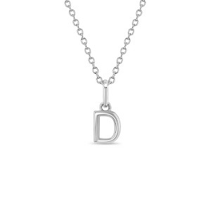 Girls' Tiny Initial Letter Sterling Silver Necklace - In Season Jewelry - 1 of 3