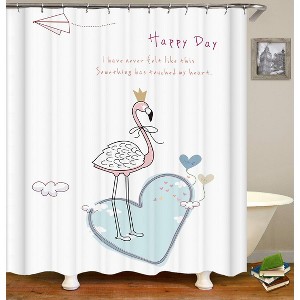Happy Day Shower Curtains for Bathroom Waterproof Fabric Bath Curtain Durable Soft Stylish Bathroom Decor 72x72 Inch - 1 of 1