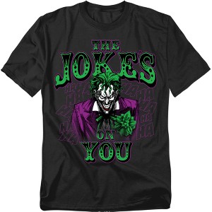 Men's Batman Joker the Jokes on You T-Shirt, Black, 5X Large : Target