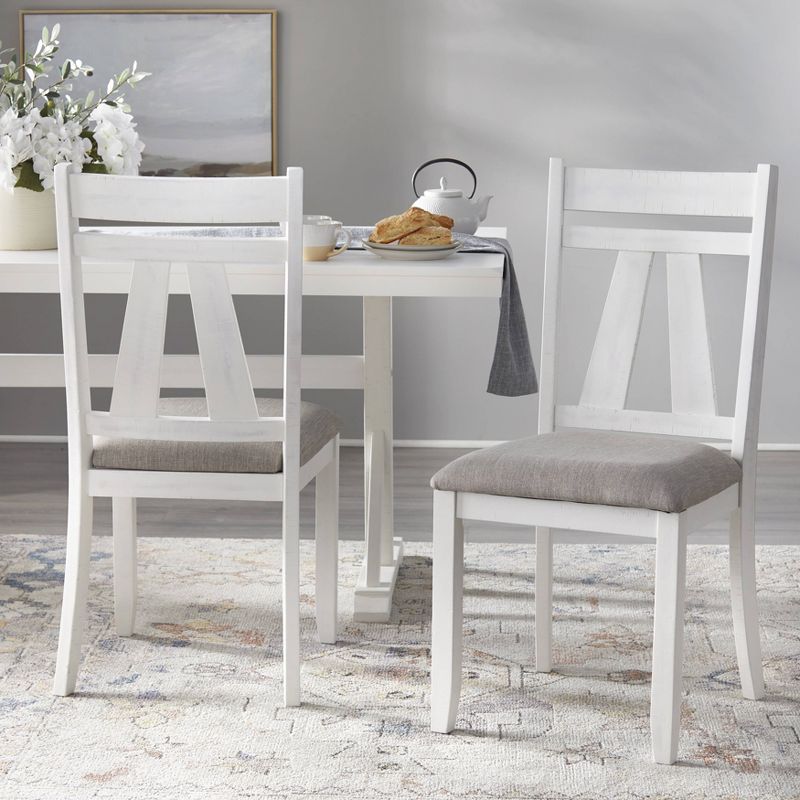 Set of 2 Miller Dining Chairs White - Lifestorey, 3 of 9