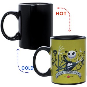 Seven20 Nightmare Before Christmas Jack Skellington All Hail King Jack 11oz Heat Reveal Mug - 1 of 3