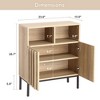 Sideboard Buffet Cabinet with Storage, Modern Industrial Hallway Table Accent Table with Doors and Adjustable Shelf - 2 of 4