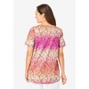Woman Within Women's Plus Size Short-Sleeve V-Neck Shirred Tee - 3 of 4