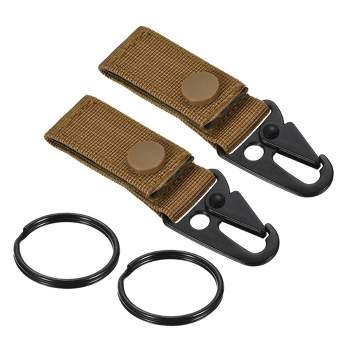 Unique Bargains Belt Keeper Key Ring Nylon Webbing Strap Hanging Gear Buckle with Snap for Outdoor Camping
