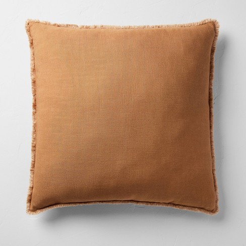 Oblong Traditional Tweed Decorative Throw Pillow Natural Brown - Threshold™