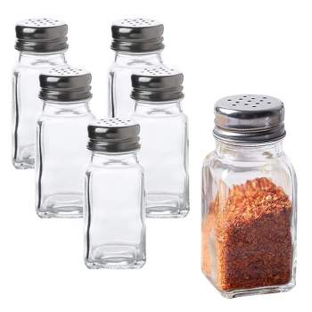 Whole Housewares Stainless Steel Salt and Pepper Shakers Set - 6 Piece