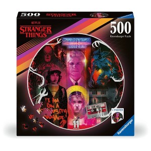 Ravensburger Stranger Things Round Jigsaw Puzzle - 500pc - 1 of 4