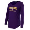 NBA Los Angeles Lakers Women's Long Sleeve Crew Neck Fashion T-Shirt - 3 of 4