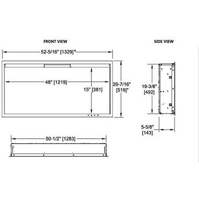 SimpliFire 50-Inch Wall Mounted Electric Fireplace with White Mantel