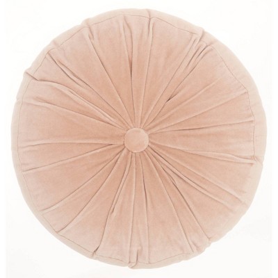 16" Ruched Velvet Round Throw Pillow - Mina Victory
