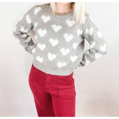 Women's Heart Sweater - ALLIE ROSE