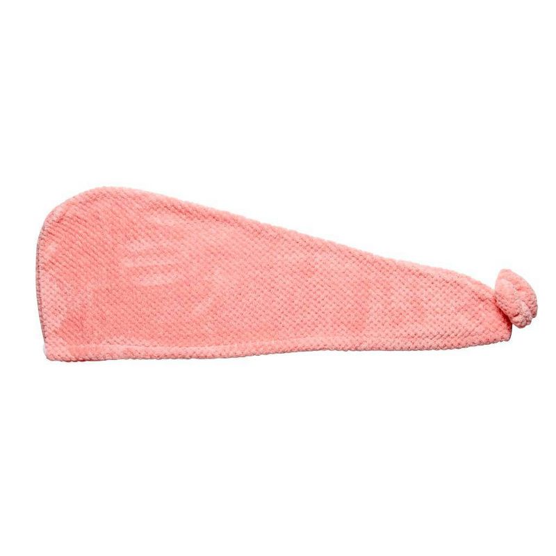 Conair Ulta-Absorbent Microfiber Hair Towel with Bow and Button Closure &#8211; Pink, 3 of 8