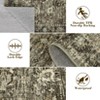 Vintage Distressed Large Living Room Rug for Bedroom, Oriental Soft Low-Pile Indoor Accent Carpet, Non-Skid, Machine Washable, Brown - 2 of 4