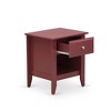 East West Furniture,Modern Nightstand Bedroom with 1 Wooden Drawer, Stable and Sturdy Constructed - 3 of 4
