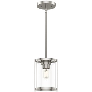Hunter Fans 6" Astwood Pendant Light Brushed Nickel Finish - 1 Bulb, Dry Rated, Transitional Design for Any Room - 1 of 1