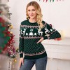 Pullover Christmas Sweaters for Women Long Sleeve Crew Neck Sweater with Snowflakes Pattern Sweater Jacquard Knit Sweater - 3 of 4