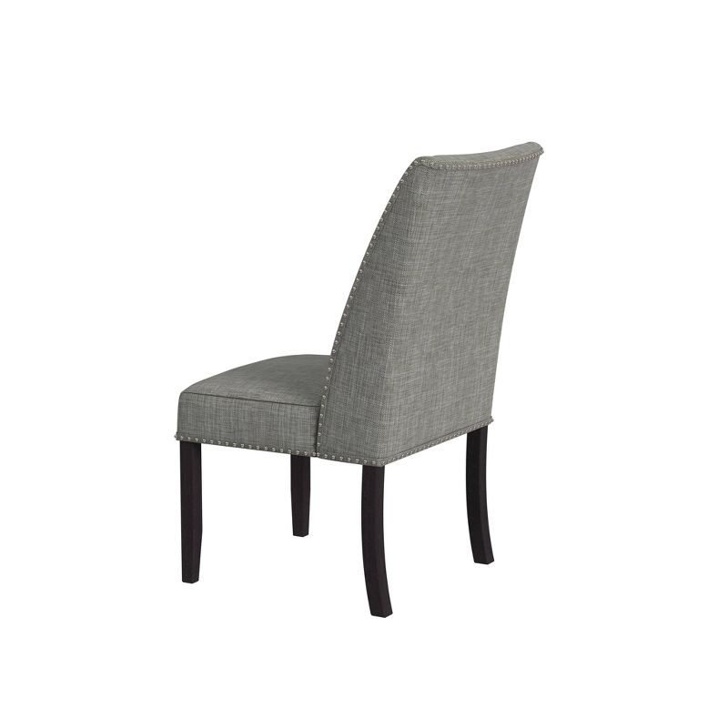 Set of 2 Wing Back Modern Dining Chairs Gray - HomePop, 5 of 13