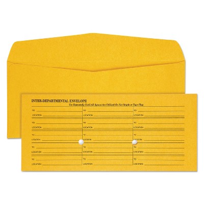 Quality Park Brown Kraft Fold Flap Kraft Trade Size Interoffice Envelope #11 500/Box 63262