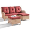 Gymojoy Outdoor 3-Seat Sofa PE Wicker Sofa Rattan Patio Sofa Couch For Garden - 3 of 4