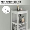 Resenkos Bathroom Cabinet, Narrow Storage Unit, Floor Cabinet for Bathroom, Living Room, White - 2 of 4