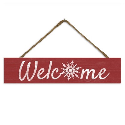 Creative Products Welcome Snowflake 17 x 3.5 Outdoor/Indoor Hanging Sign