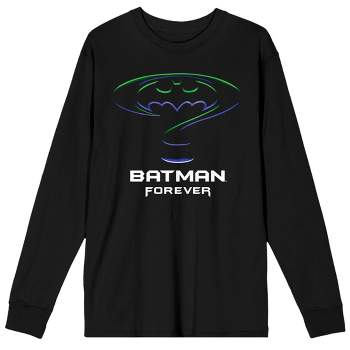 Batman Forever Movie Logo Men's Black Long Sleeve Shirt