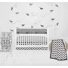 Bacati - Ikat Dots Damask White Grey Muslin Neutral 8 pc Crib Set with Crib Rail Guard - 2 of 4