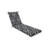 Essence Damask Indoor/Outdoor Chaise Lounge Cushion - Black/White - Pillow Perfect