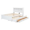 NicBex Full Size Platform Bed Modern Wooden Bed Frame with Trundle, Storage Headboard, 2 Drawers and Ports for Bedroom, No Box Spring Required - 3 of 4
