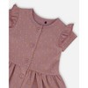 Deux par Deux Girl Printed Organic Cotton Dress and Solid Leggings Set Orange and Purple - 3 of 4