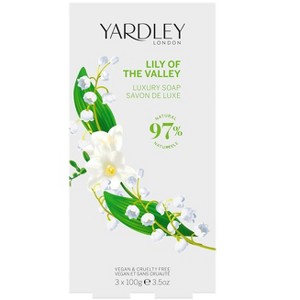 Yardley Lily of the Valley Luxury Soap, 3 x 3.5 oz - 1 of 4