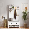 KTMBDW Hall Tree with Bench and Shoe Storage, Entryway Bench with Shoe Storage, 3-in-1 Coat Rack with 4 Coat Hooks for Entryway, Bedroom, Living Room - 2 of 4