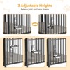 Dog Crate Furniture,Heavy Duty Dog Kennel Indoor with Adjustable Height Feeder,Dog Crate with 360°Wheels for Easy Mobility,Wooden Decorative Pet Hous - 3 of 4