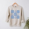 Simply Sage Market Women's Graphic Sweatshirt Anchor Wheel Grid - 3 of 4