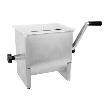 Valley Sportsman 1AMM242 4.2 Gallon 17 Pound Capacity Stainless Steel Ground Meat Mixer for Beef, Sausage, Burger Patties, and Jerky, Silver