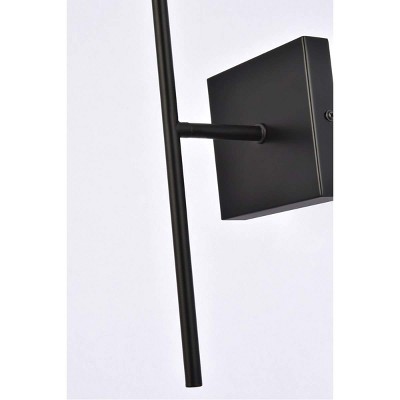 Elegant Neri 17.8" Modern Black and White Glass Wall Sconce
