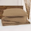 Chanasya Solid Washed Microfiber Quilted Coverlet Set - 2 of 4