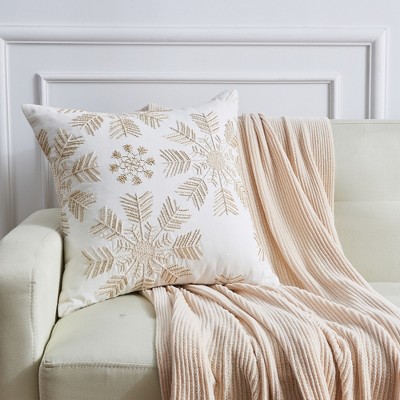 Christmas Holiday Embroidered Throw Pillow - Great Bay Home