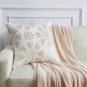 Christmas Holiday Embroidered Throw Pillow - Great Bay Home - 1 of 4