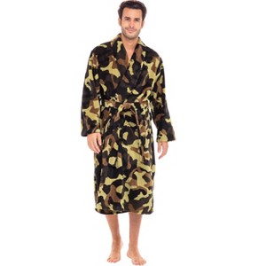 ADR Plush Fleece Men's Robe, Soft Cozy Warm Men's Bathrobe, Bath Robe - 1 of 3