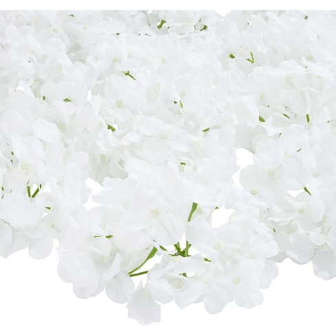 12 Pack Artificial Fake Silk Hydrangea Flower Head For Wedding Decoration Bridal Bouquet Home Decor White Target