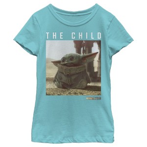 Girl's Star Wars The Mandalorian The Child Frame T-Shirt - 1 of 3