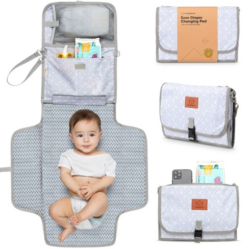 Keababies Ezee Diaper Changing Pad Portable Diaper Changing Mat Waterproof Foldable Diaper Changing Pad gray Mod Target