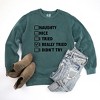 Simply Sage Market Women's  Garment Dyed Graphic Sweatshirt I Really Tried Nice List - 2 of 2