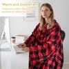 Catalonia Adult Wearable Fleece Blanket Snuggie with Foot Pockets, Super Soft Micro Plush Wrap Blanket Long Robe Loungewear, Cozy Gift for Woman Man - 2 of 4