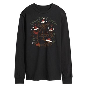 Men's - Winnie the Pooh - Tigger, Pooh, Eeyore, & Piglet Christmas Crew Long Sleeve Graphic T-Shirt - 1 of 4
