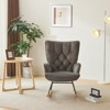KTMBDW Rocking Chair Nursery, Upholstered Glider Rocker with High Backrest,Modern Rocking Accent Chair Glider Recliner for Living Room Nursery Bedroom - 3 of 4