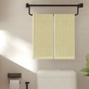 Unique Bargains Striped Pattern Highly Absorbent Quick-Drying Hand Towel for Bathroom Travel 2 Packs - 2 of 4