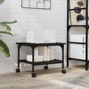 vidaXL Printer Stand 2-Tier Black 19.7"x15.7"x15" Engineered Wood - 4 of 4